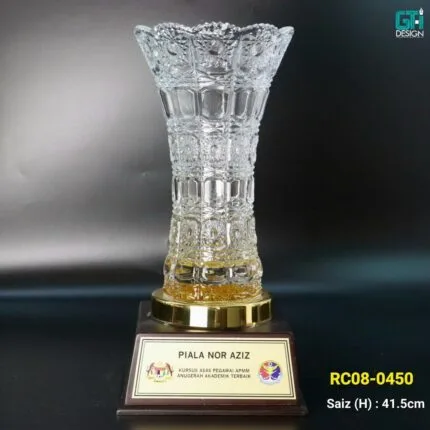 CRYSTAL ROUND CUP V1 - custom plaque, plak and crystal award GT-i Design Malaysia