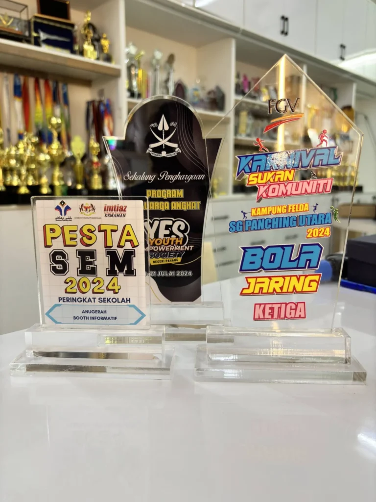 Acrylic awards from GTi Design, part of plaques and trophies collection