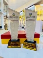 Exclusive Crystal Trophy 5 (available in 2 Size With Box) - custom plaque by GT-i Design Malaysia