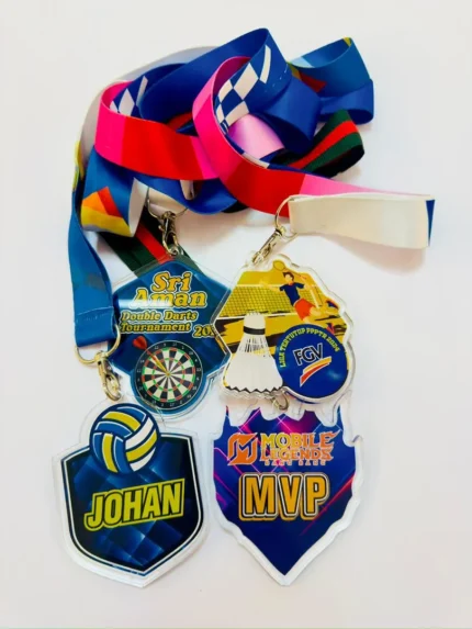 ready made acrylic medal for school sports and marathon events Malaysia