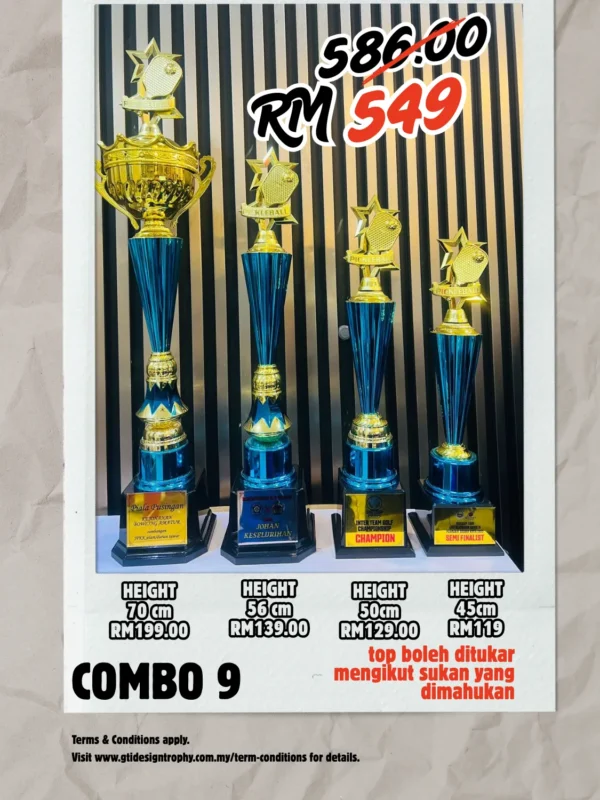 Combo 9 - custom trophy and souvenir GT-i Design Malaysia