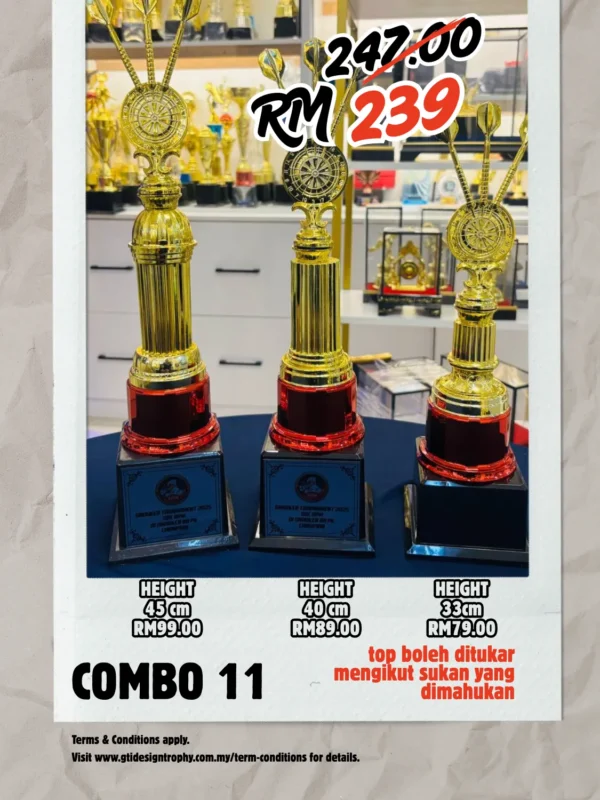Combo 11 - custom trophy and souvenir GT-i Design Malaysia