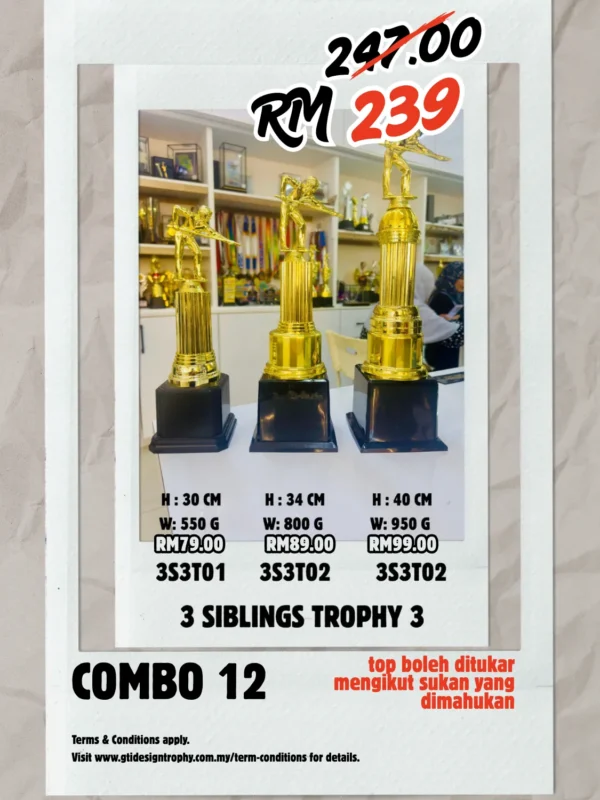 Combo 12 - custom trophy and souvenir GT-i Design Malaysia