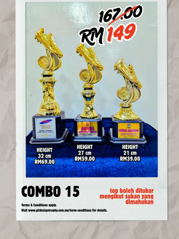 Combo 15 - custom trophy and souvenir GT-i Design Malaysia
