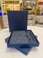 Premium corporate notebook gift box with pen and ink refill suitable for VIP corporate event Malaysia