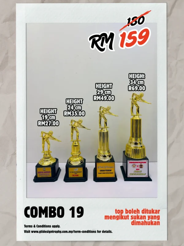 Combo 19 - custom trophy and souvenir GT-i Design Malaysia