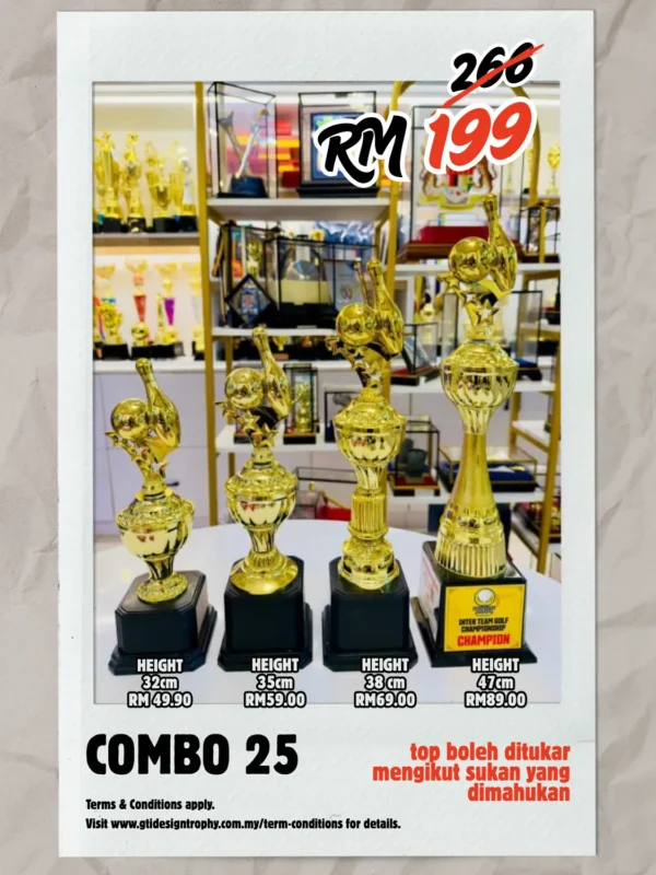 Combo 25 - custom trophy and souvenir GT-i Design Malaysia