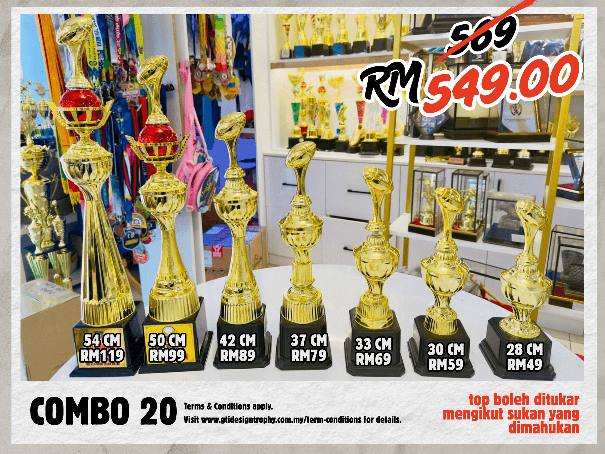 Copy of LIST OF ROUND CUP RAHMAH (40 x 30 cm) (2) Combo 20 - Image 1