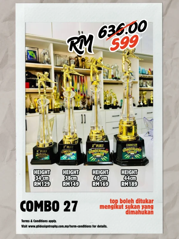 Combo 27 - custom trophy and souvenir GT-i Design Malaysia