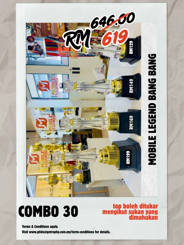 Combo 30 - custom trophy and souvenir GT-i Design Malaysia