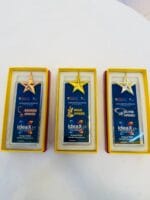 Budget Crystal Plaque 11 metal star awards in presentation boxes