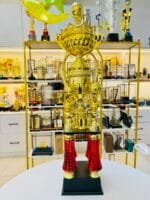 2 Tier 4 Legs Cup Trophy 6 80cm red and gold sports trophy