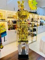 2 Tier 4 Legs Cup Trophy 7 90cm acrylic and gold sports trophy