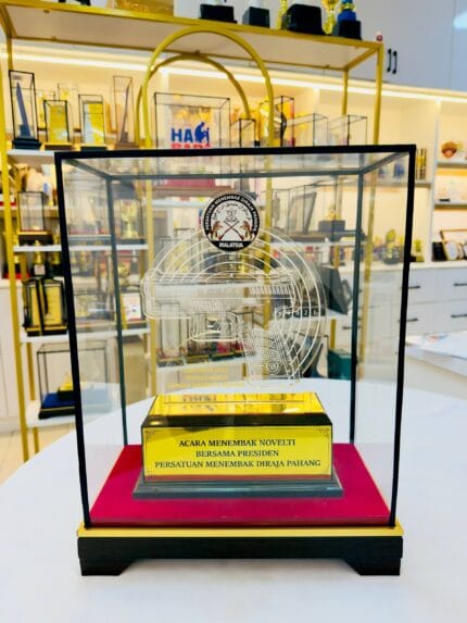 Glass Boxed Multi-layed Acrylic Awards 1 in a glass display box