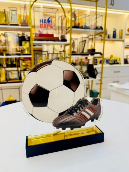 Multi-Layer Die-Cut Acrylic Plaques 1 football-themed acrylic award