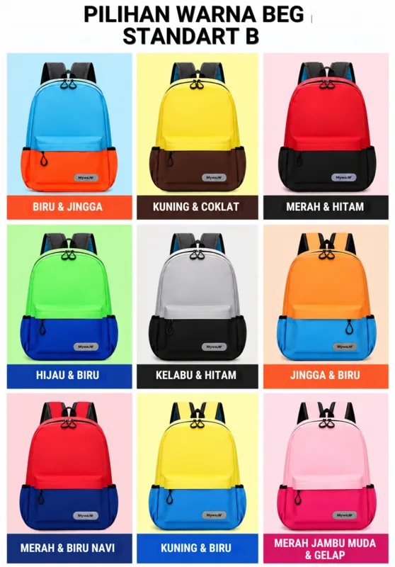 Pilihan Warna Beg standart